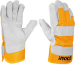 Ingco Gloves for Work Yellow Leather 1pcs