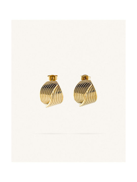 StanStefan Earrings Hoops made of Steel Gold Plated