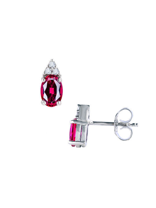 Soledor Earrings made of Platinum with Stones