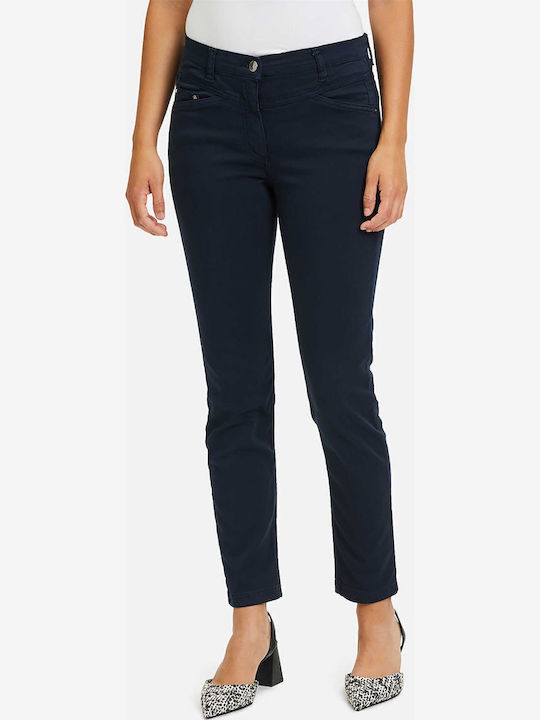 Betty Barclay Γυναικείο Υφασμάτινο Capri Παντελόνι Slim Fit Μπλε Σκούρο
