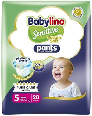 Babylino Windelhosen Cotton Soft Pants Sensitive Nr. 5 für 10-16 kgkg 20Stück