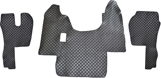 King Interior Front Mats 2pcs for Scania R 2010-2016 Black