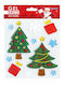 Global Gift Crăciun Autocolante pentru Fereastră cu Design Δέντρου 13x17cm.