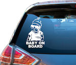 Σήμα Baby on Board με Αυτοκόλλητο Printit Up Σήμα Baby on Board Λευκό