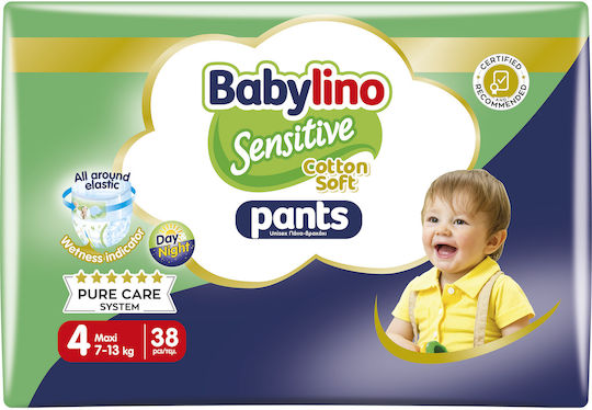 Babylino Diaper Pants Cotton Soft Pants No. 4 for 7-13kg 38pcs