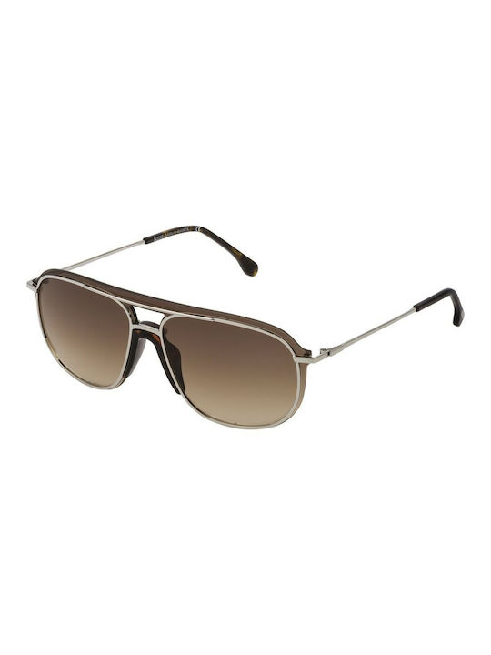 Lozza Sunglasses with Gray Frame and Brown Gradient Mirror Lens SL2338M 9905