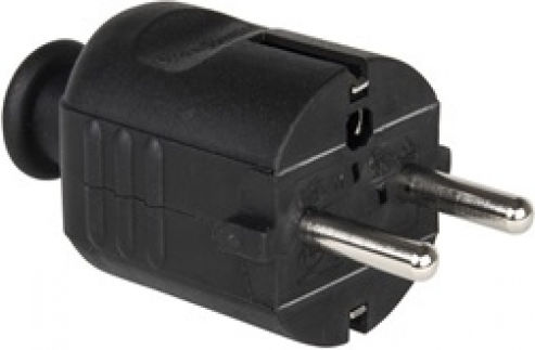 PCElectric Male Schuko Plug Black