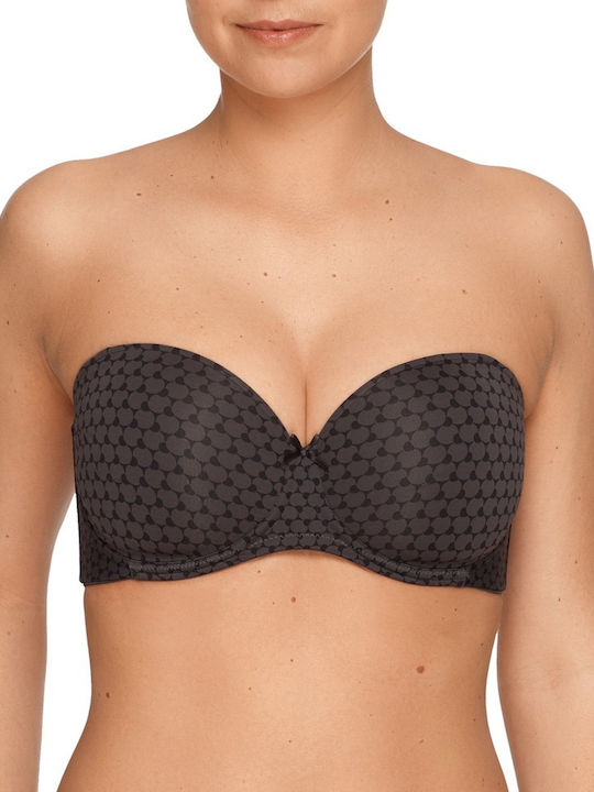 Primadonna Strapless Bra Gray