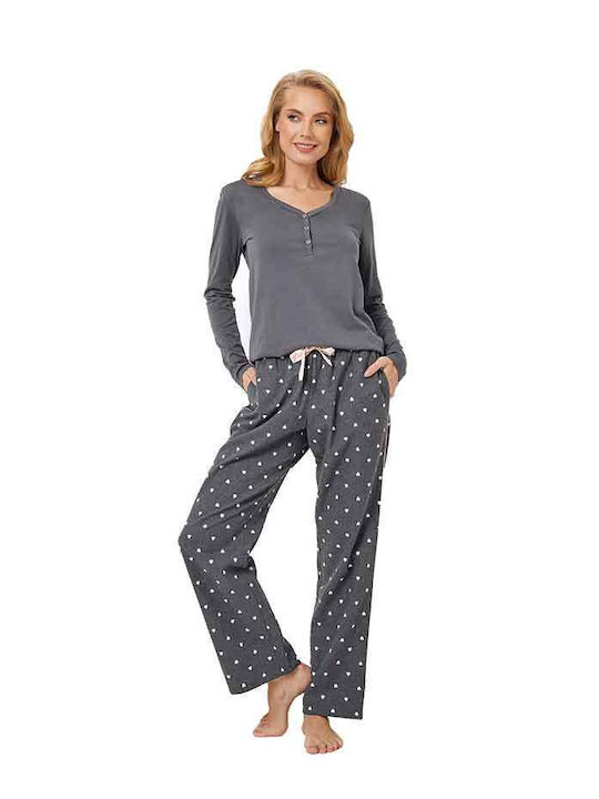 Aruelle Winter Damen Pyjama-Set Gray Jayleen