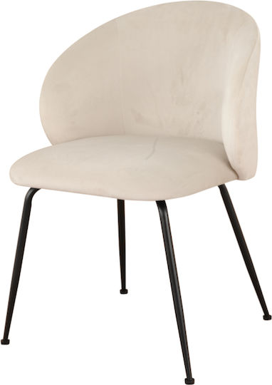 Καρέκλα Τραπεζαρίας Coral 58x55x77εκ. Ιβουάρ
