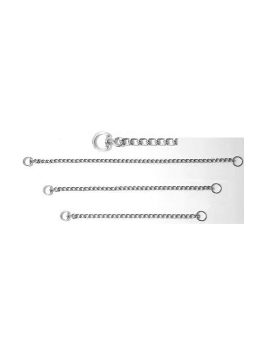 Ikaros Hundehalsband aus Kette in Silber Farbe 4mm x 50cm