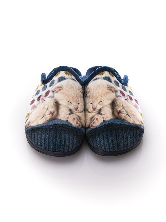 Dicas Animal Print Women's Slippers in Blue color