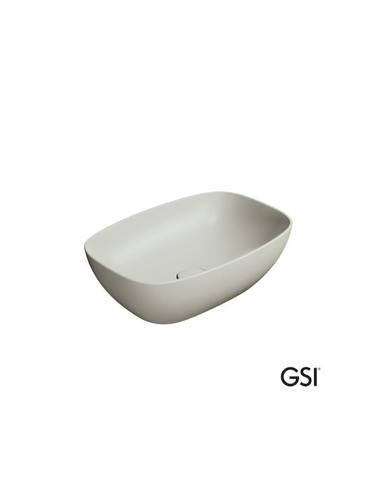 GSI Nubes Aufsatzwaschbecken Porzellan 50x35x16...