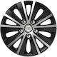 Versaco Car Hubcap Set Rapide Nc with Fiat Emblem 14" 4pcs Black