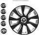 Versaco Car Hubcap Set Stratos Rc with Toyota Emblem 14" 4pcs Black