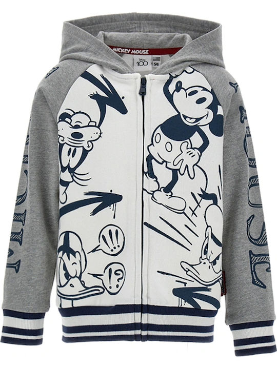 Kinder-Sweatshirt Strickjacke Grau
