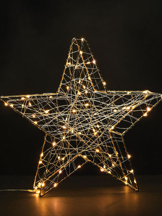 Aca Metal Illuminated Christmas Decorative Desktop Star 37.5x11x39cm White