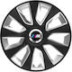 Versaco Car Hubcap Set Stratos Rc with Bmw Emblem 15" 4pcs Black