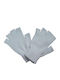 Unisex Fingerless Gloves White