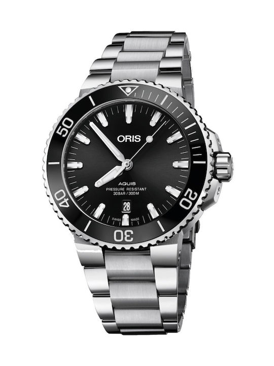 Oris Aquis Ρολόι Μπαταρίας με Μεταλλικό Μπρασελέ Oris Aquis Ρολόι Μπαταρίας με Μεταλλικό Μπρασελέ