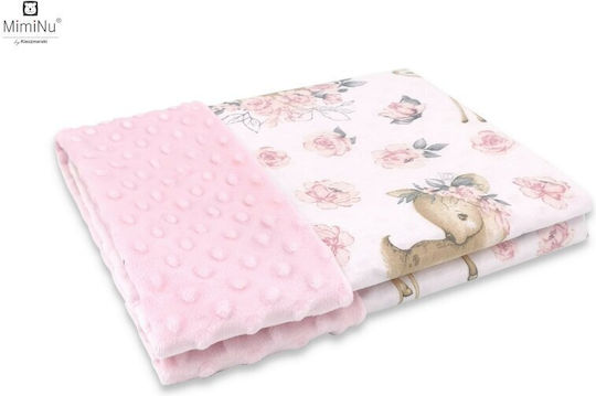 MimiNu MimiNu Babydecke Wickeltücher für Kinderzimmer Rosa 75x100cm
