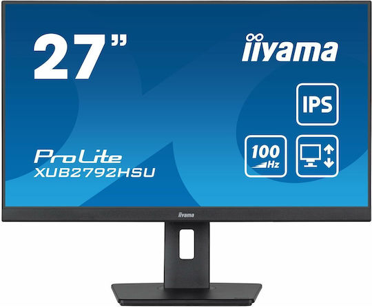 Iiyama ProLite XUB2792HSU-B6 IPS Монитор 27" FHD 1920x1080 с Време за Реакция 0.04мс GTG