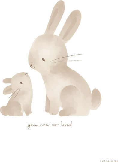 Little Dutch Baby Bunny Kids Poster 30x42cm