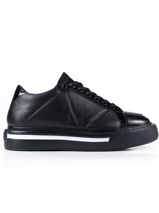 Vice Footwear Δερμάτινα Ανδρικά Casual Παπούτσια Μαύρα