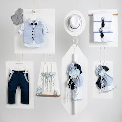 Piccolino Romeo Baptism Set with Theme Navy Navy 3pcs