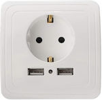 Single Power Socket White