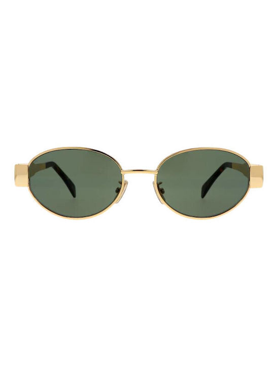 Celine Sonnenbrillen mit Gold Rahmen und Grün Linse CL40235U-30N
