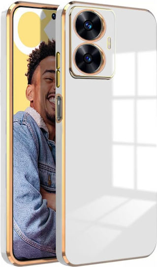 Bodycell Plated Back Cover Silicone with Strap Gold (Realme C55)