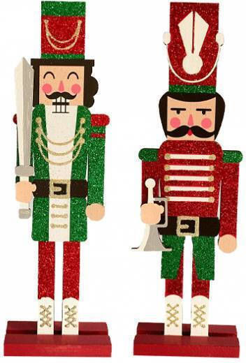 +Efo Nutcracker de Crăciun Lemn Înălțime 23cm. 2buc