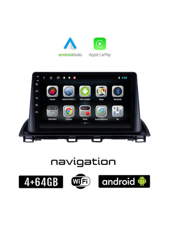 Booma Car Audio System for Mazda CX-4 / 3 2014+ (Bluetooth/USB/WiFi/GPS/Apple-Carplay/Android-Auto) with Touch Screen 9"