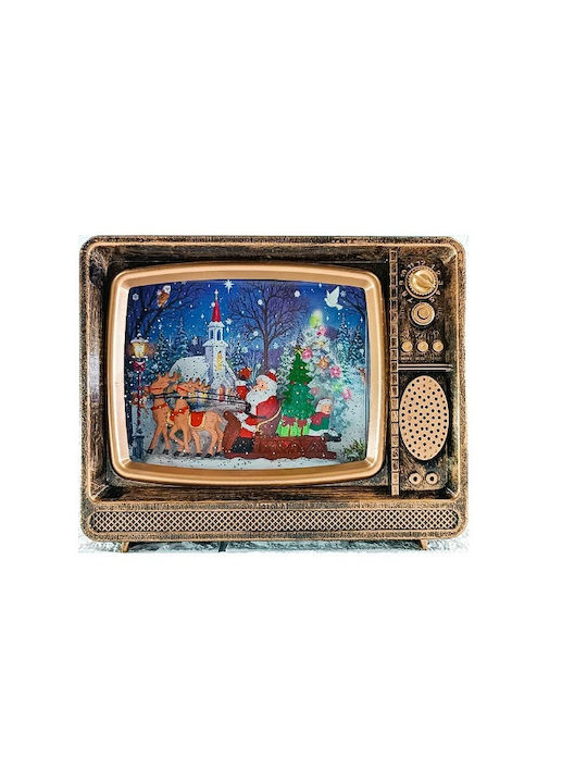 Christmas Illuminated Decorative Television 20x8.5x24.5cm