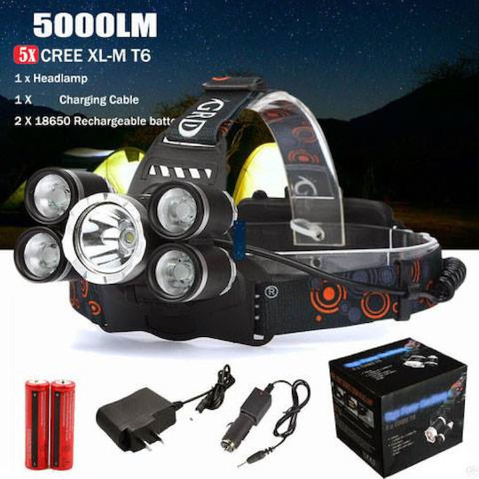 Rechargeable Headlamp LED with Maximum Brightness 5000lm