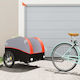 Vidaxl Bicycle Trailer Black Orange 45 Kg Iron