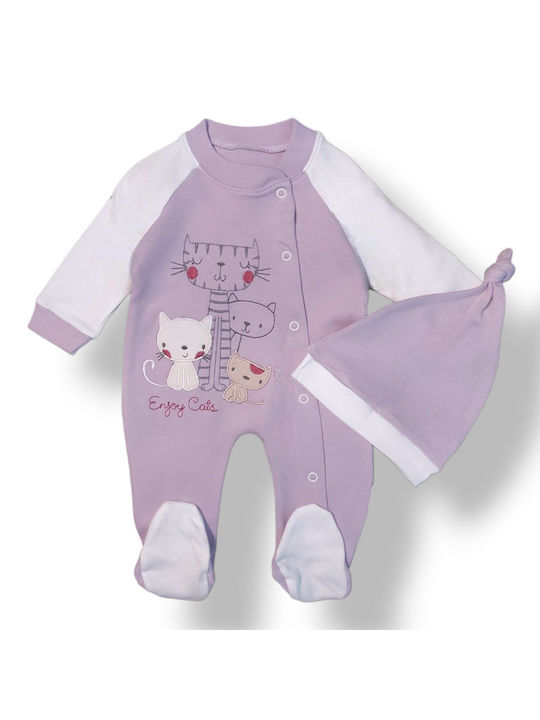 Babydom Set Baby Strampler LILA