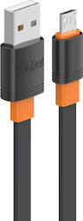 Celebrat CB-33A-M-BK Flat USB 2.0 σε micro USB 1m Μαύρο Celebrat CB-33A-M-BK Flat USB 2.0 σε micro USB 1m Μαύρο