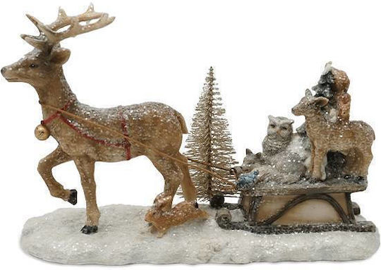 +Efo Christmas Plastic Figure Reindeer Height 24cm