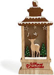 +Efo Christmas Wood Lantern 20x10cm