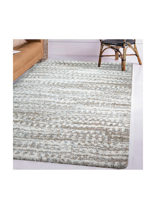 Saray Home Moroccan Rug Rectangular Shaggy Ecru