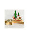 +Efo Christmas Wood Candlestick 18x13.5cm