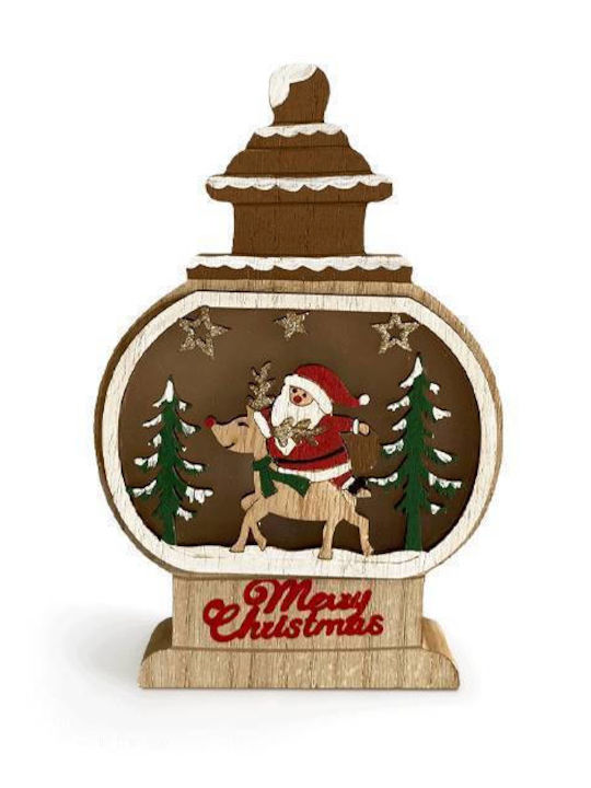 +Efo Christmas Wood Lantern 17x11cm