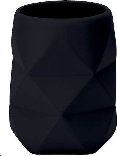 Kleine Wolke Crackle Cup Holder made of Resin Black
