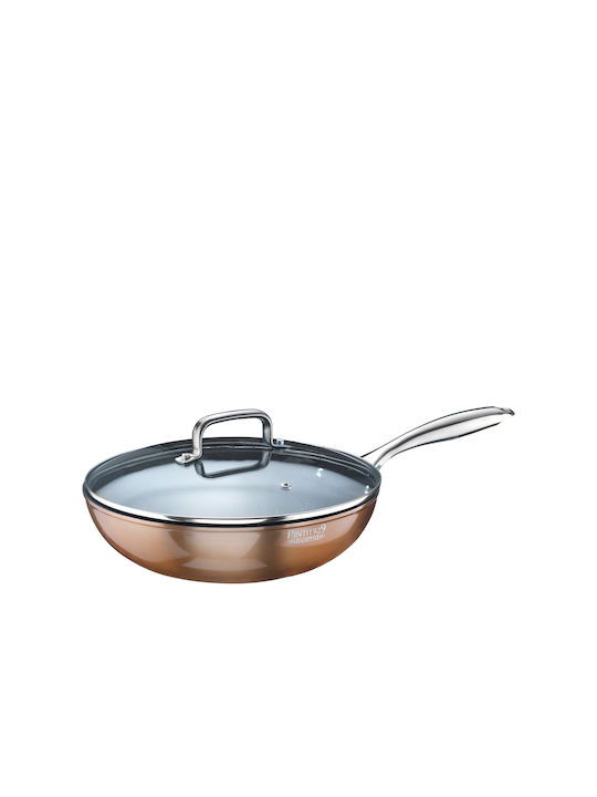 Pintinox Materic Aluminum Wok with Lid with Non-Stick Interior Coating 28cm
