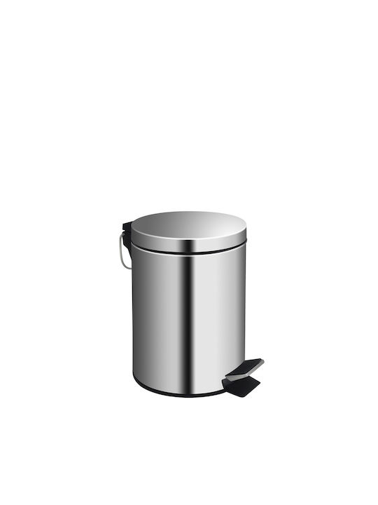 Homefit Inox Badezimmer Mülleimer 3Es Silber