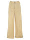 Damen Hoch tailliert Stoff Hose Beige