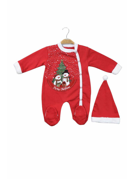 Pabbuc Baby Baby-Body-Set Langärmliges mit Accessoires Rot