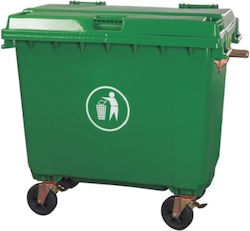 Mopatex Plastic Coș de gunoi Deșeuri Coșuri de gunoi cu roți 660lt Verdeț